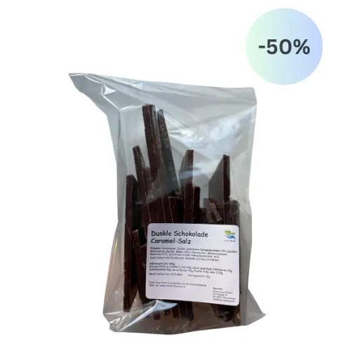 Dunkle Bruch-Schokolade Caramel Salz 1kg