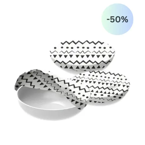 Schüsselabdeckung 3er Set (Nuts)