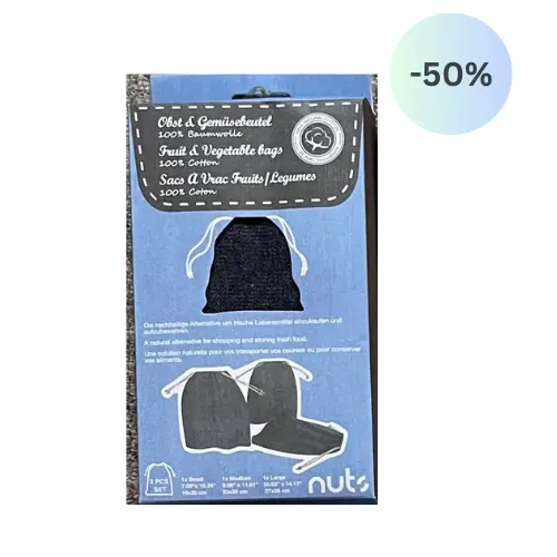 Obst und Gemüsebeutel 3er Set Jeans (Nuts)